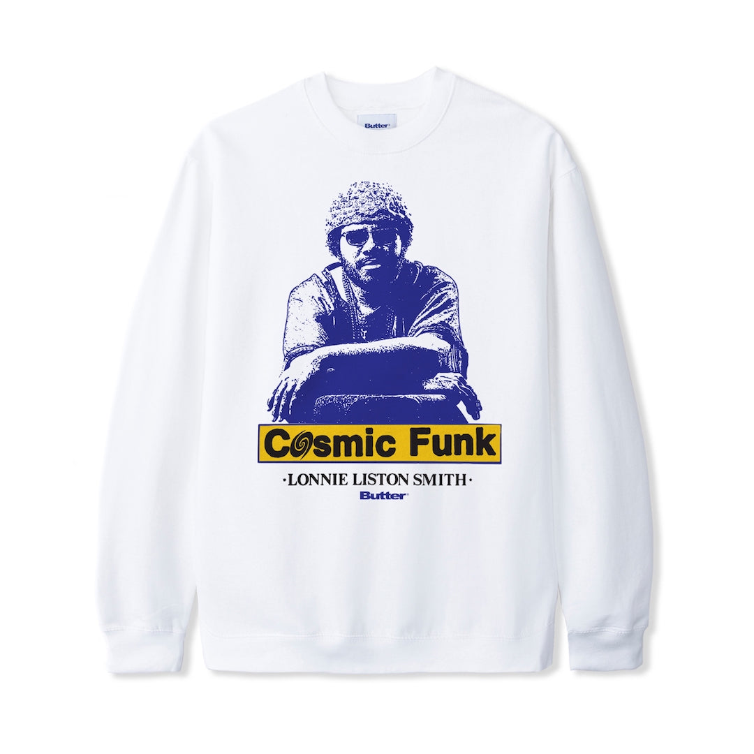 Butter Goods Cosmic Funk Crewneck Sweatshirt White