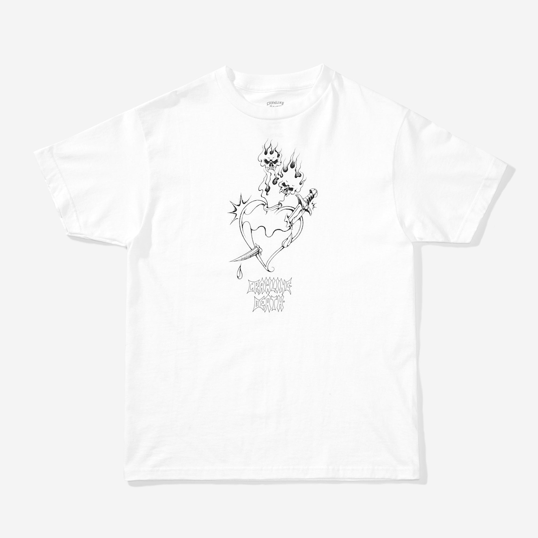 Crawling Death x Christina Pereira Heart Tee White