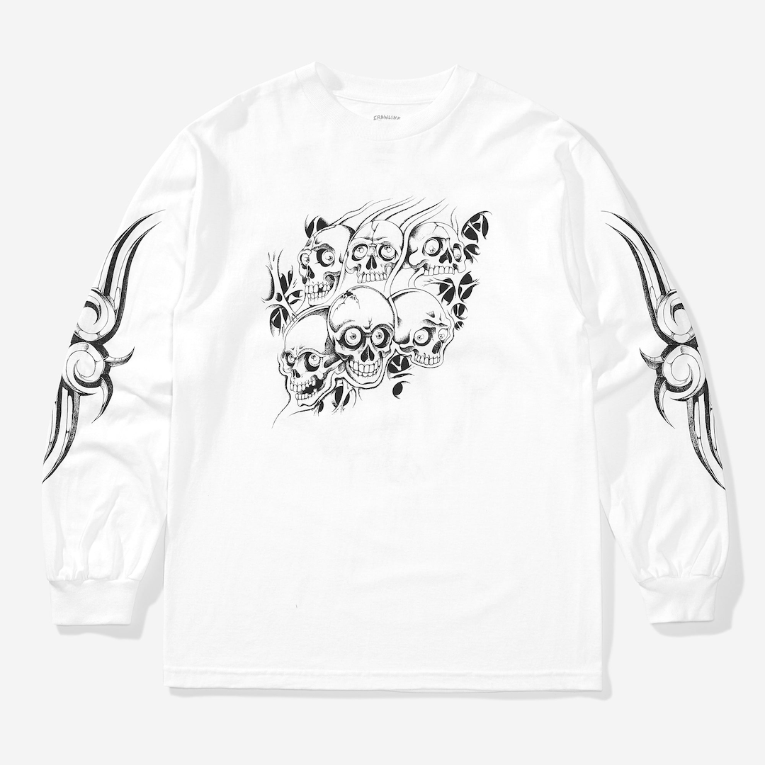 Crawling Death x Christina Pereira Long Sleeve Tee White