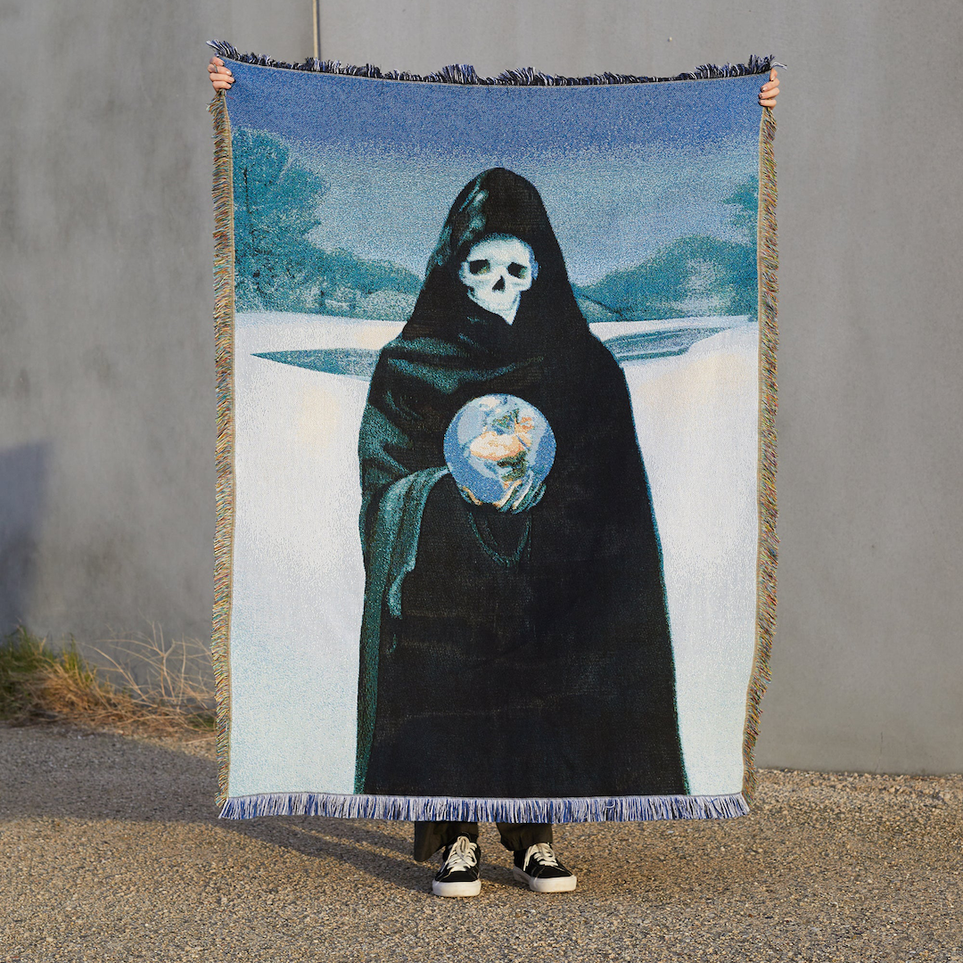 Crawling Death Cold World Woven Blanket
