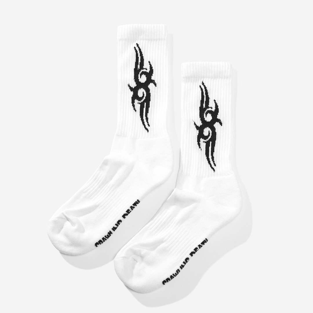 Crawling Death x Christina Pereira Tribal Socks White