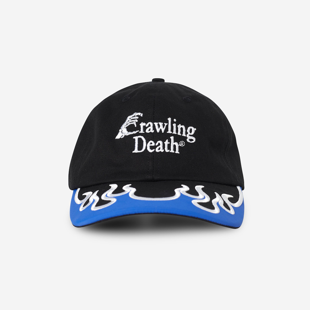Crawling Death Flames Cap Black + Blue