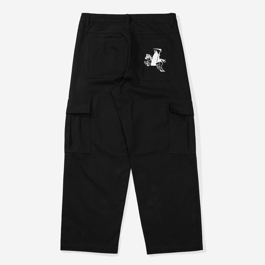Chess Club x Crawling Death Cargo Pants Black
