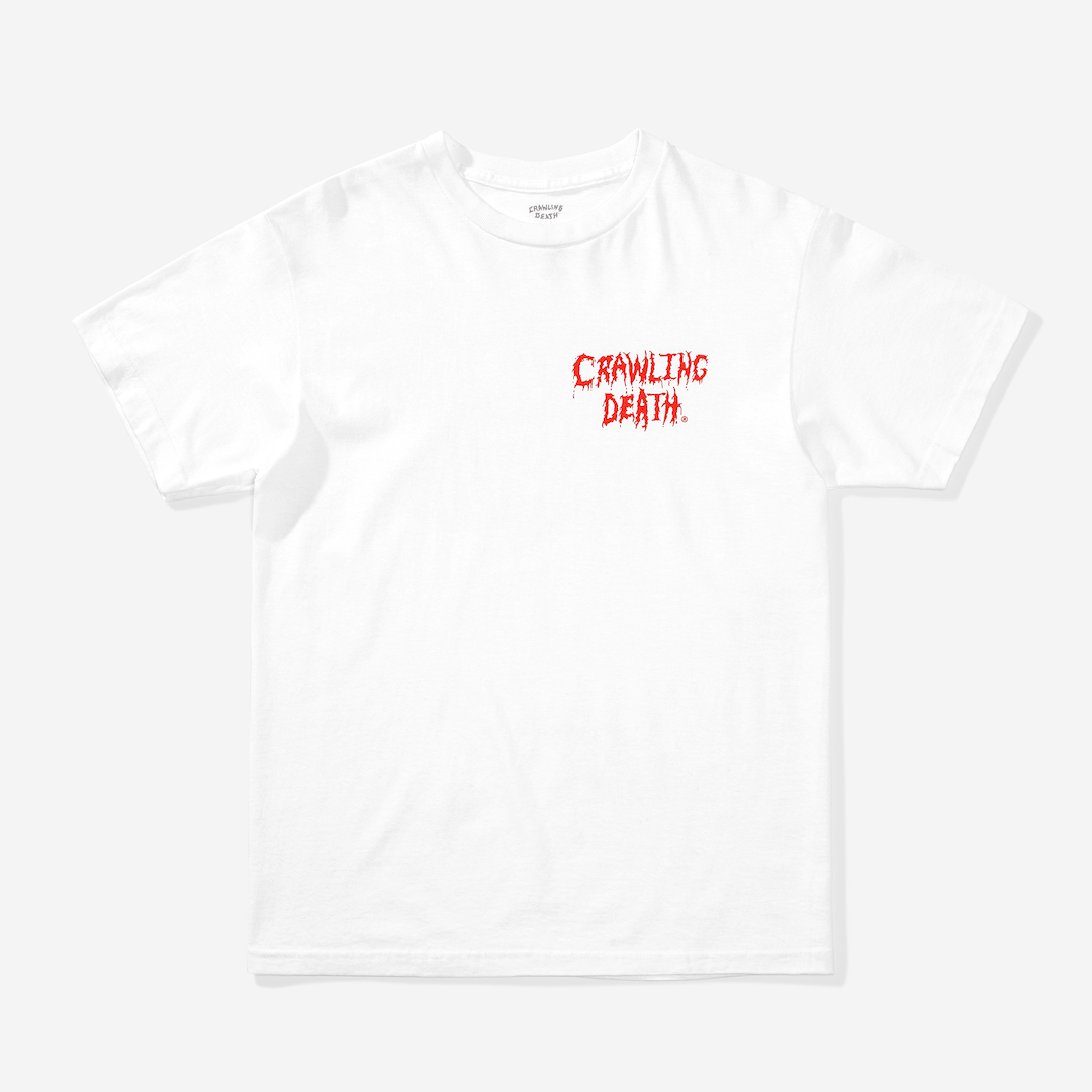 Crawling Death Cannibal Logo Tee White