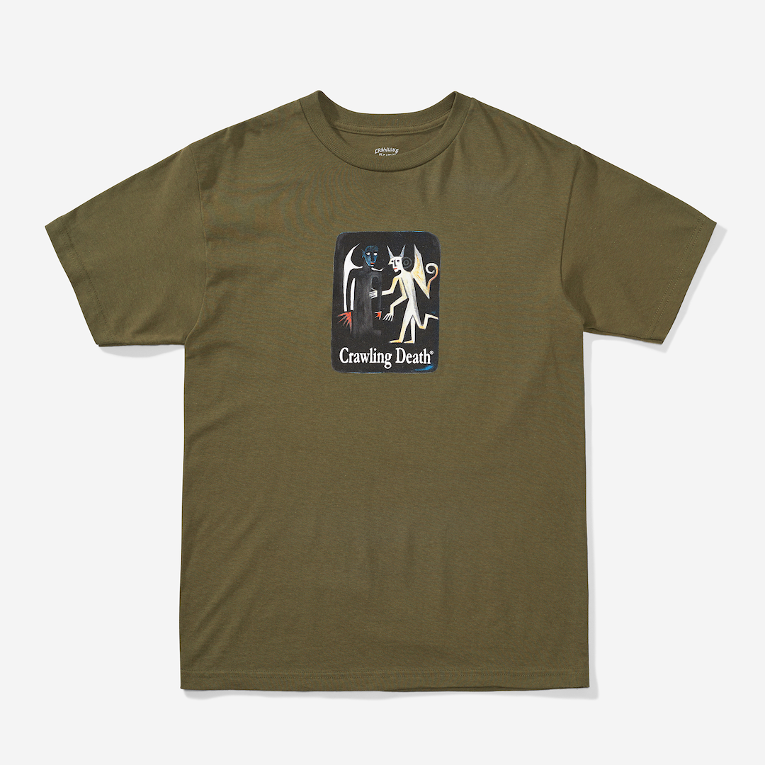 Crawling Death Angel Devil Tee Army Green