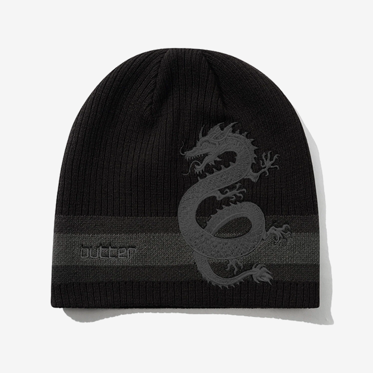Butter Dragon Skully Beanie Black