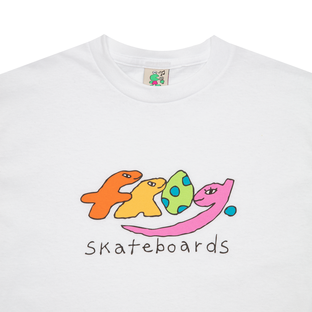 Frog Skateboards Dino Logo Tee White