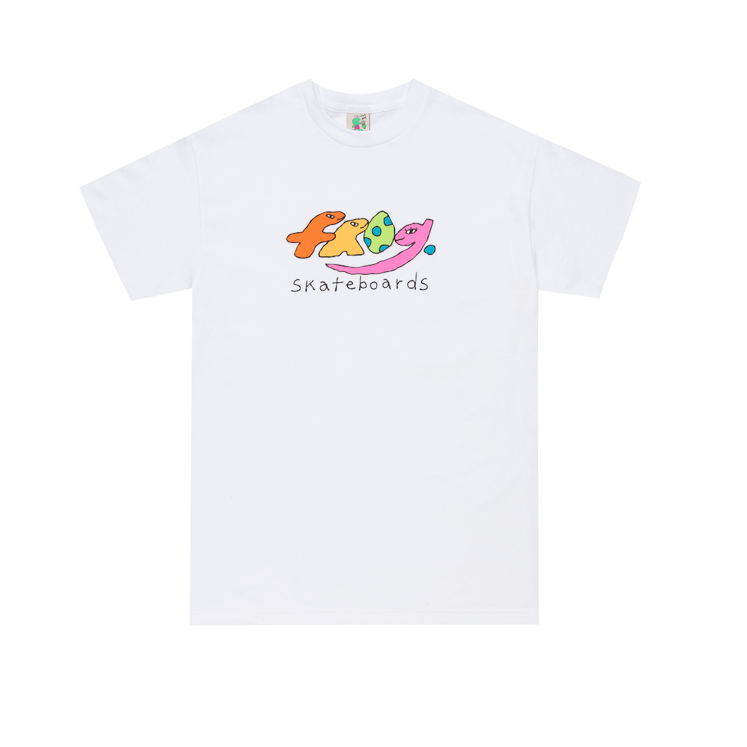 Frog Skateboards Dino Logo Tee White