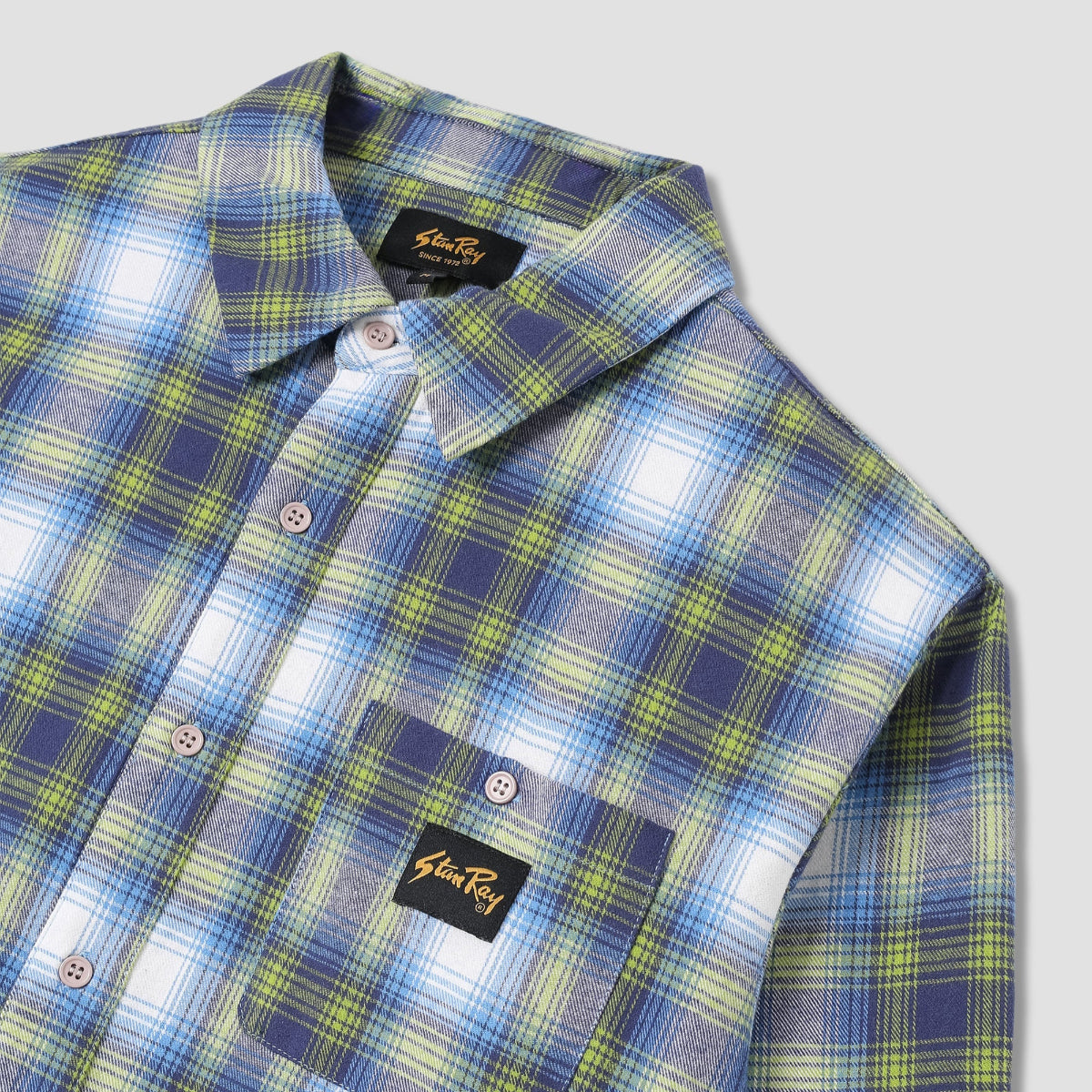 Stan Ray Flannel Shirt Bright Blue Plaid