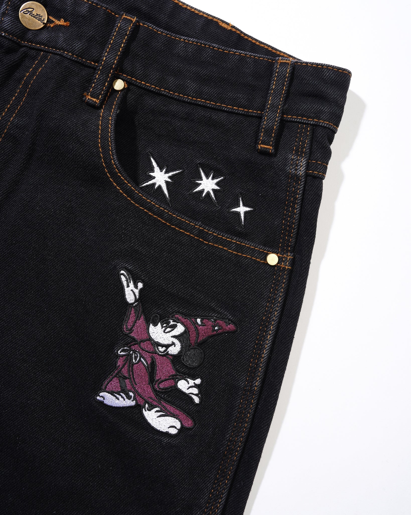 Butter Goods x Fantasia Baggy Denim Jeans Washed Black