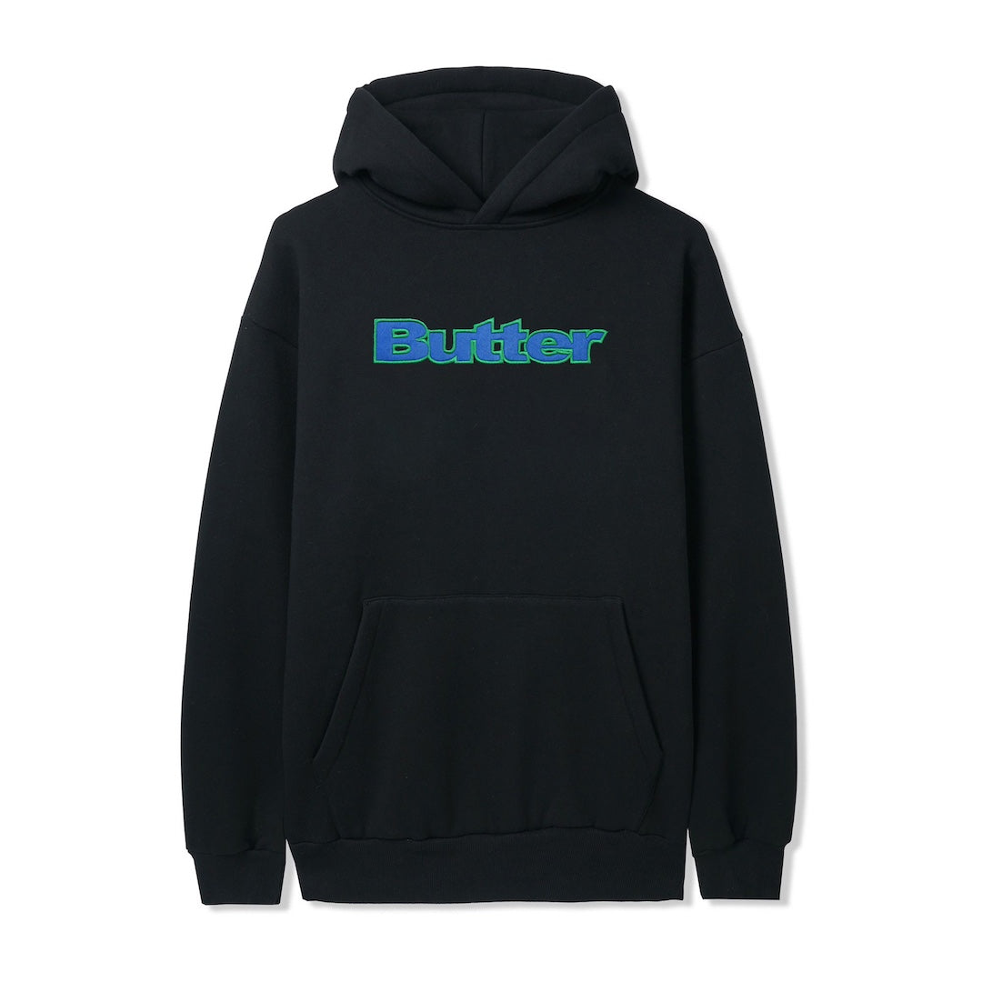 Butter Goods Felt Logo Applique Pullover Hood Black