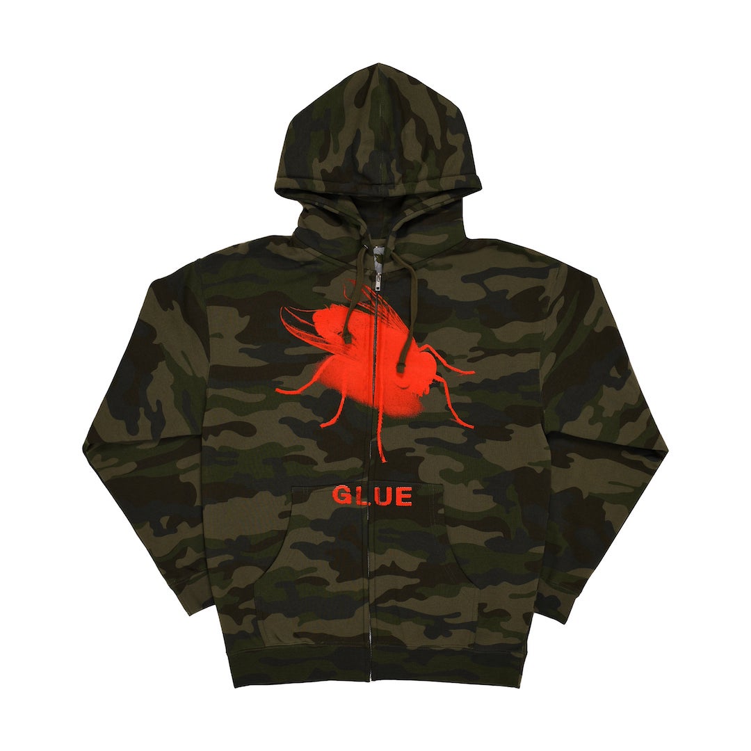 Glue Skateboards The Fly Zip Hoodie Camo
