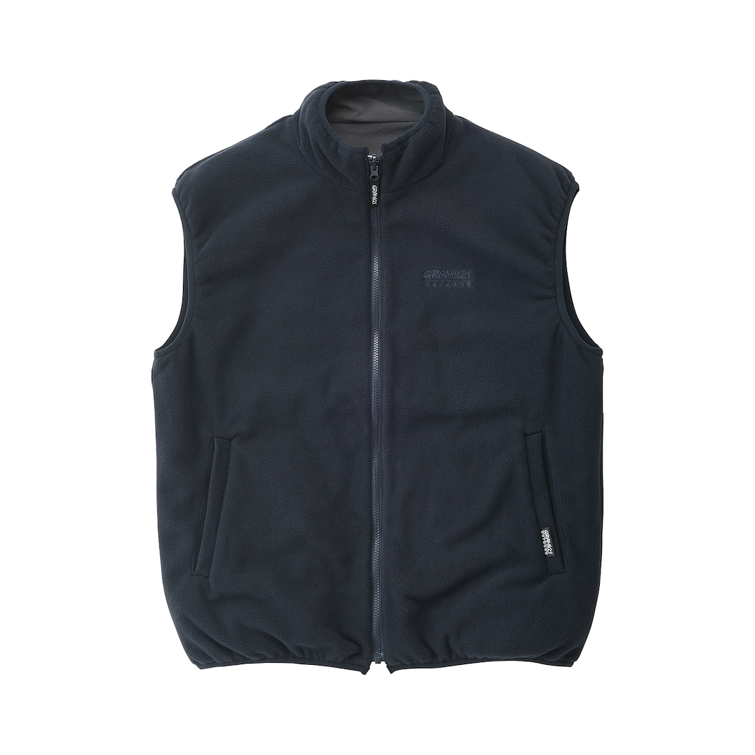 Gramicci Reversible Fleece Vest Dark Navy