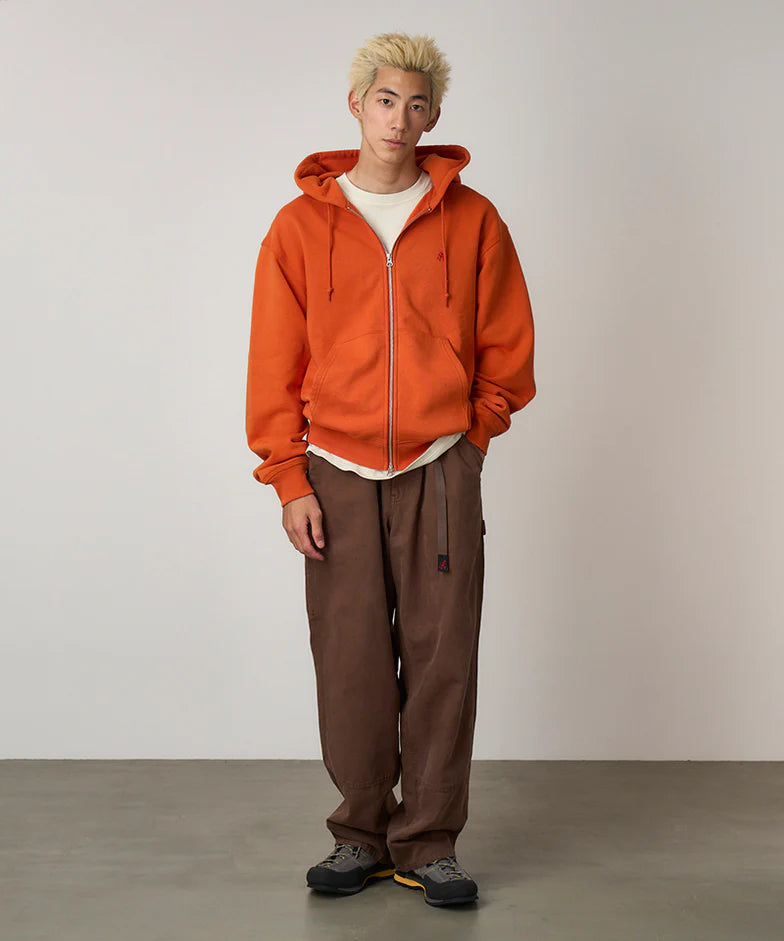 Gramicci One Point Zip Hooded Sweatshirt Burnt Orange