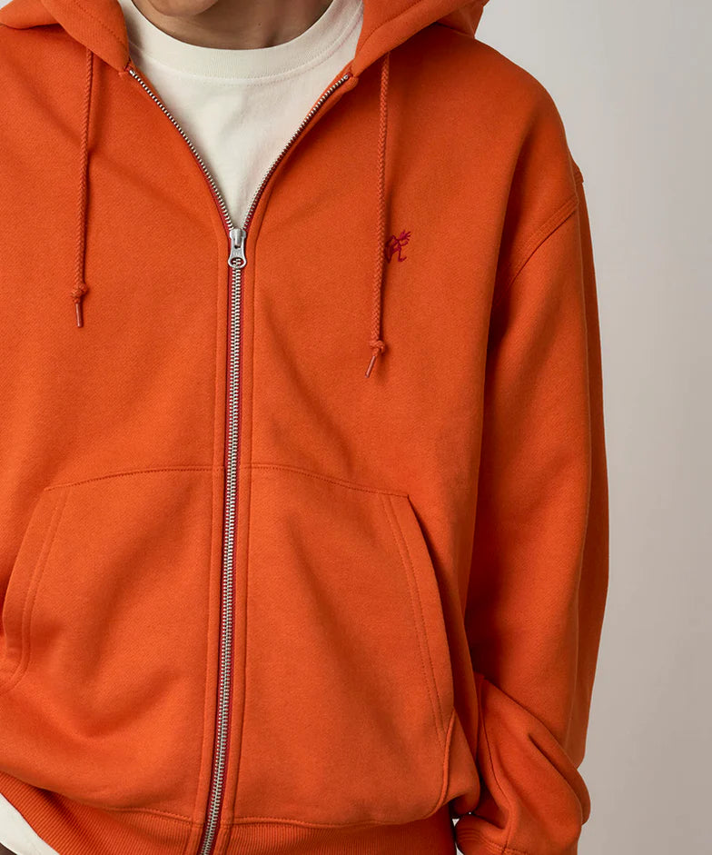 Gramicci One Point Zip Hooded Sweatshirt Burnt Orange