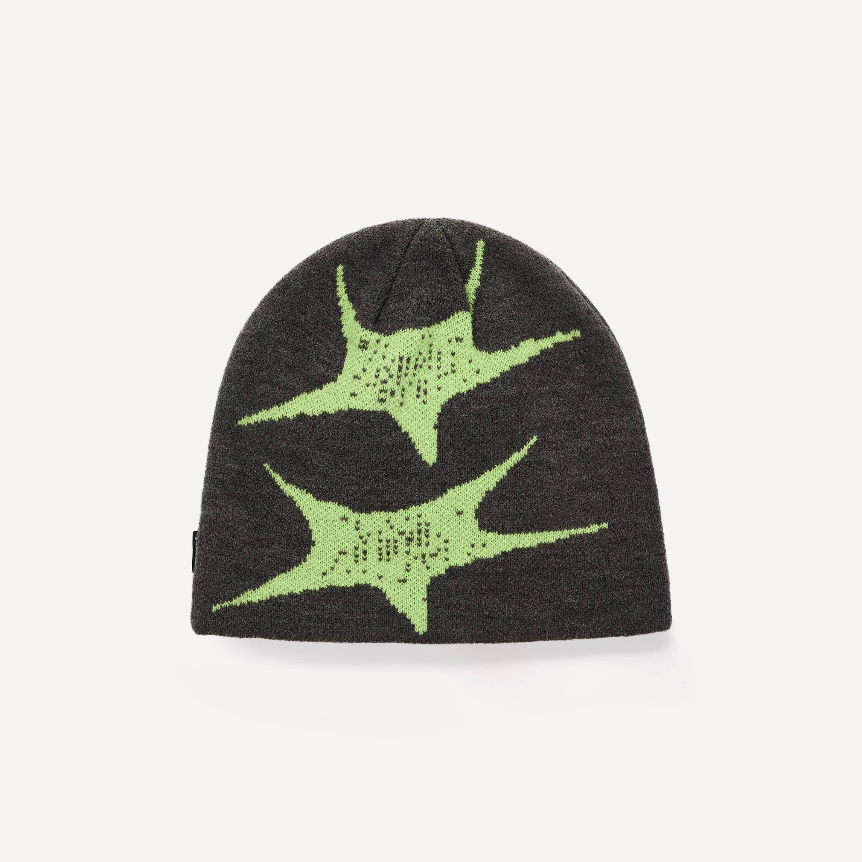 Epokhe Starfall Beanie Charcoal + Lime