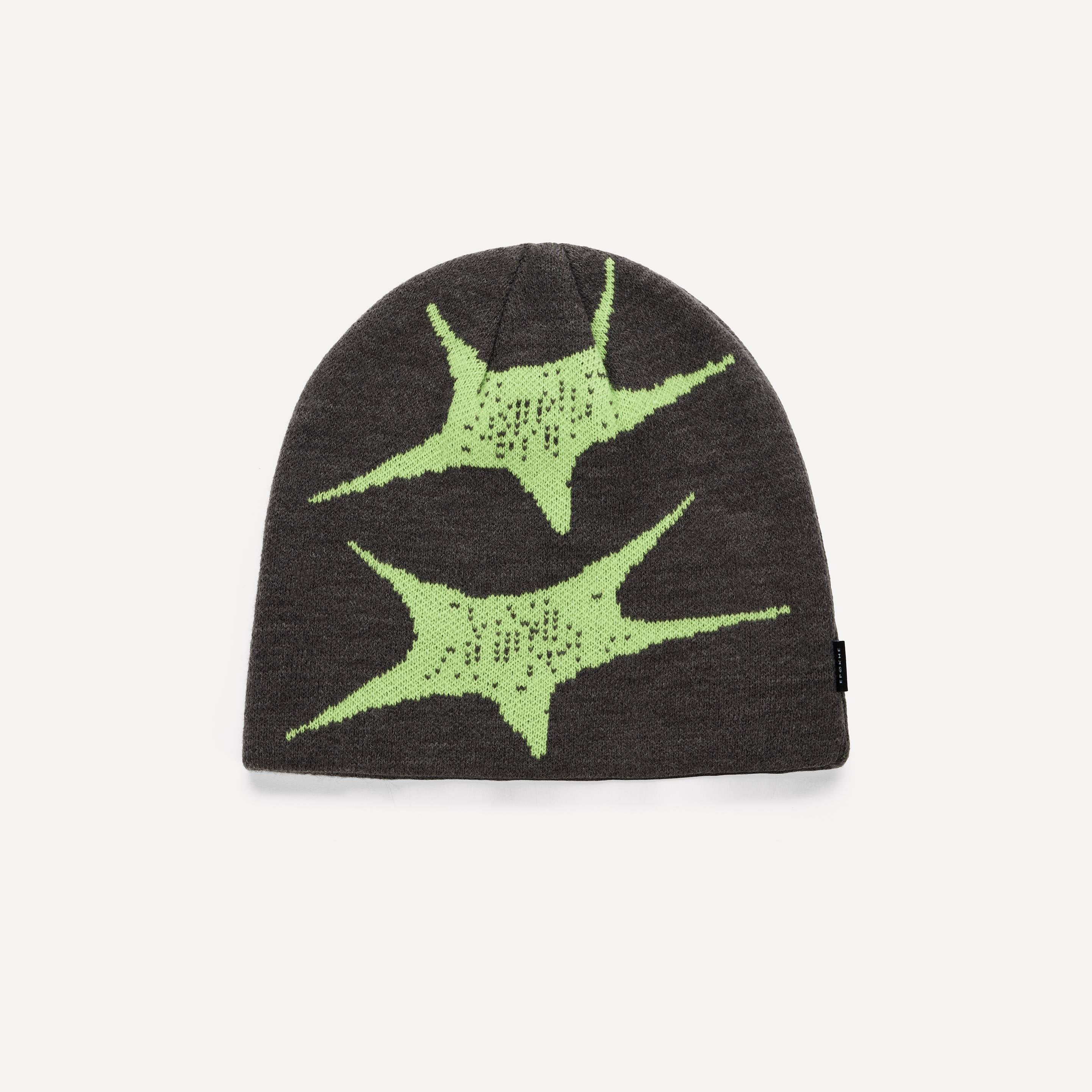Epokhe Starfall Beanie Charcoal + Lime