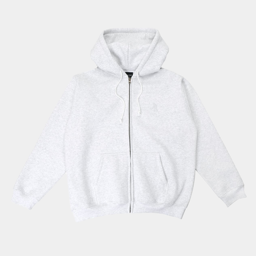 Pass~Port Solid Workers Zip Hood Ice Marle