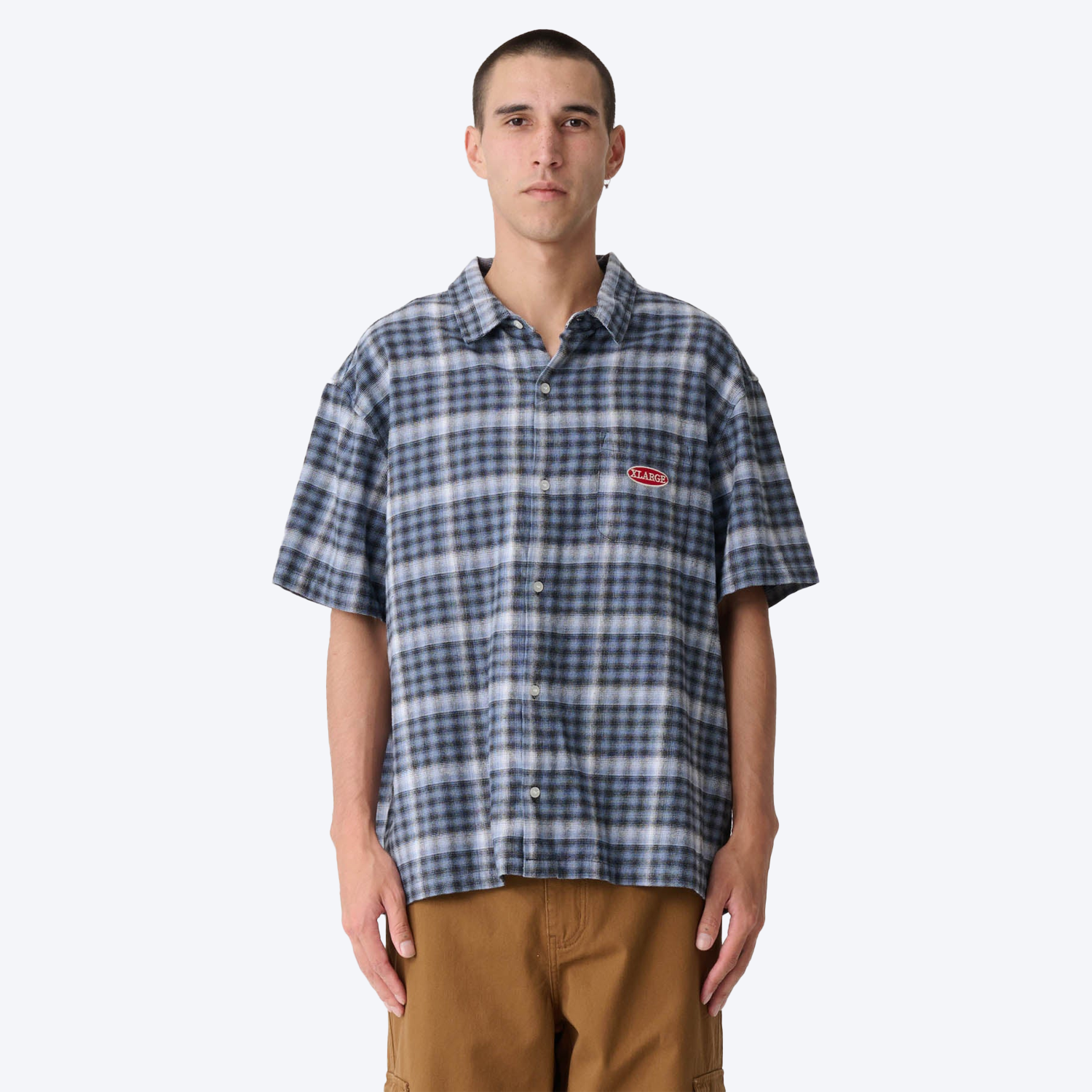 Xlarge Hound Check SS Shirt Blue