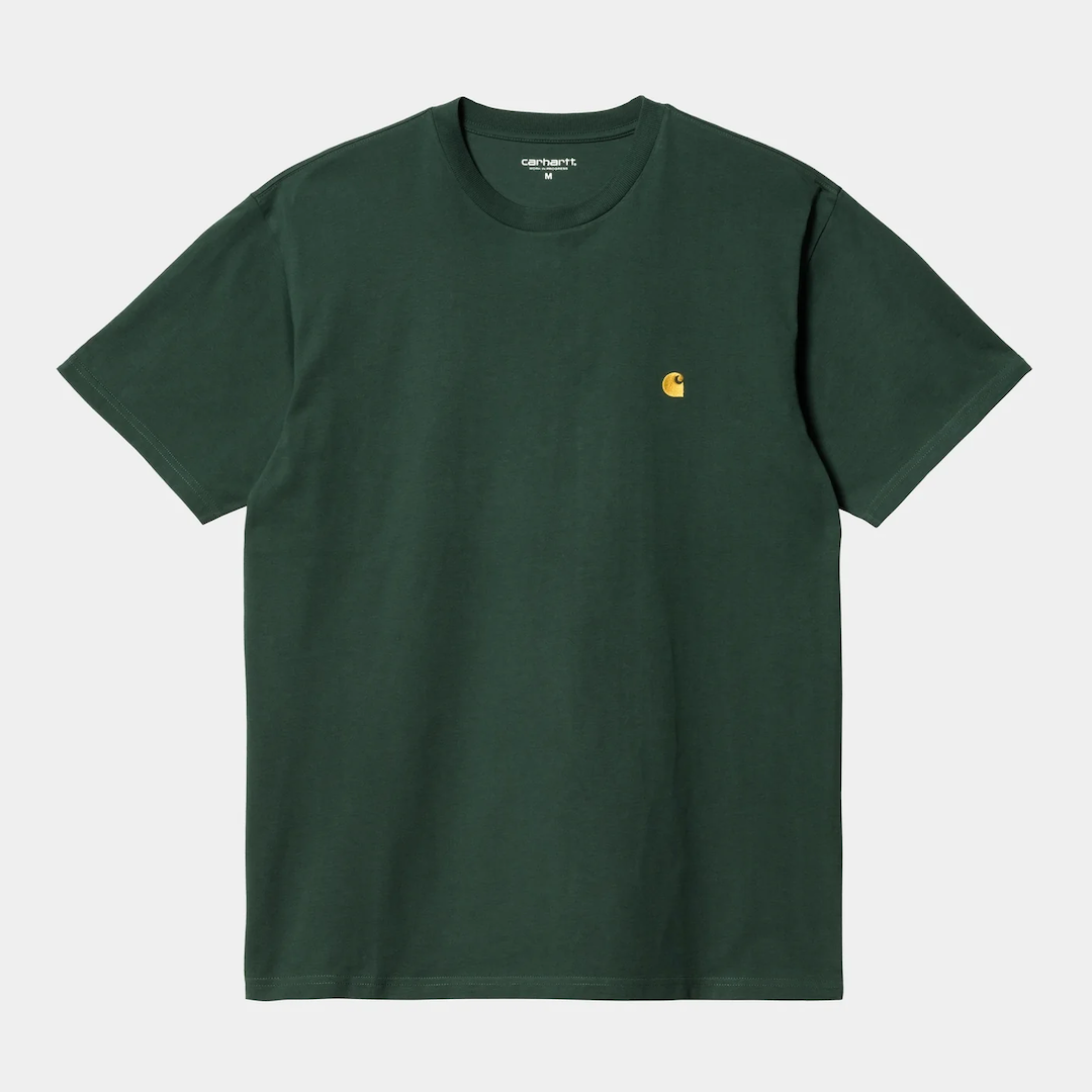 Carhartt WIP Chase Tee Discovery Green + Gold