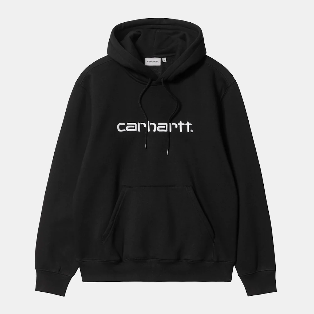 Carhartt WIP Hooded Carhartt Sweat Black + White