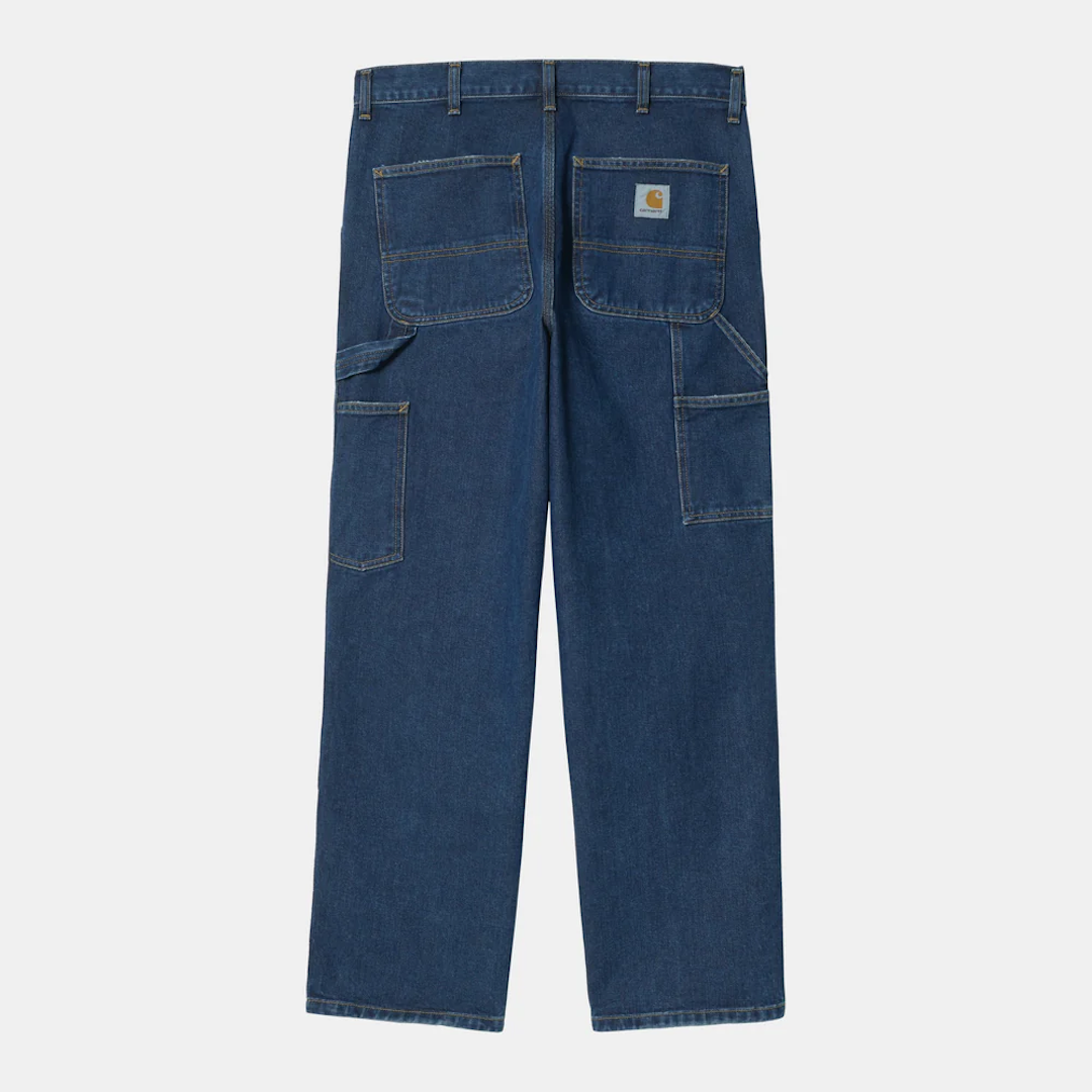 Carhartt WIP Double Knee Denim Pant Blue Stone Washed