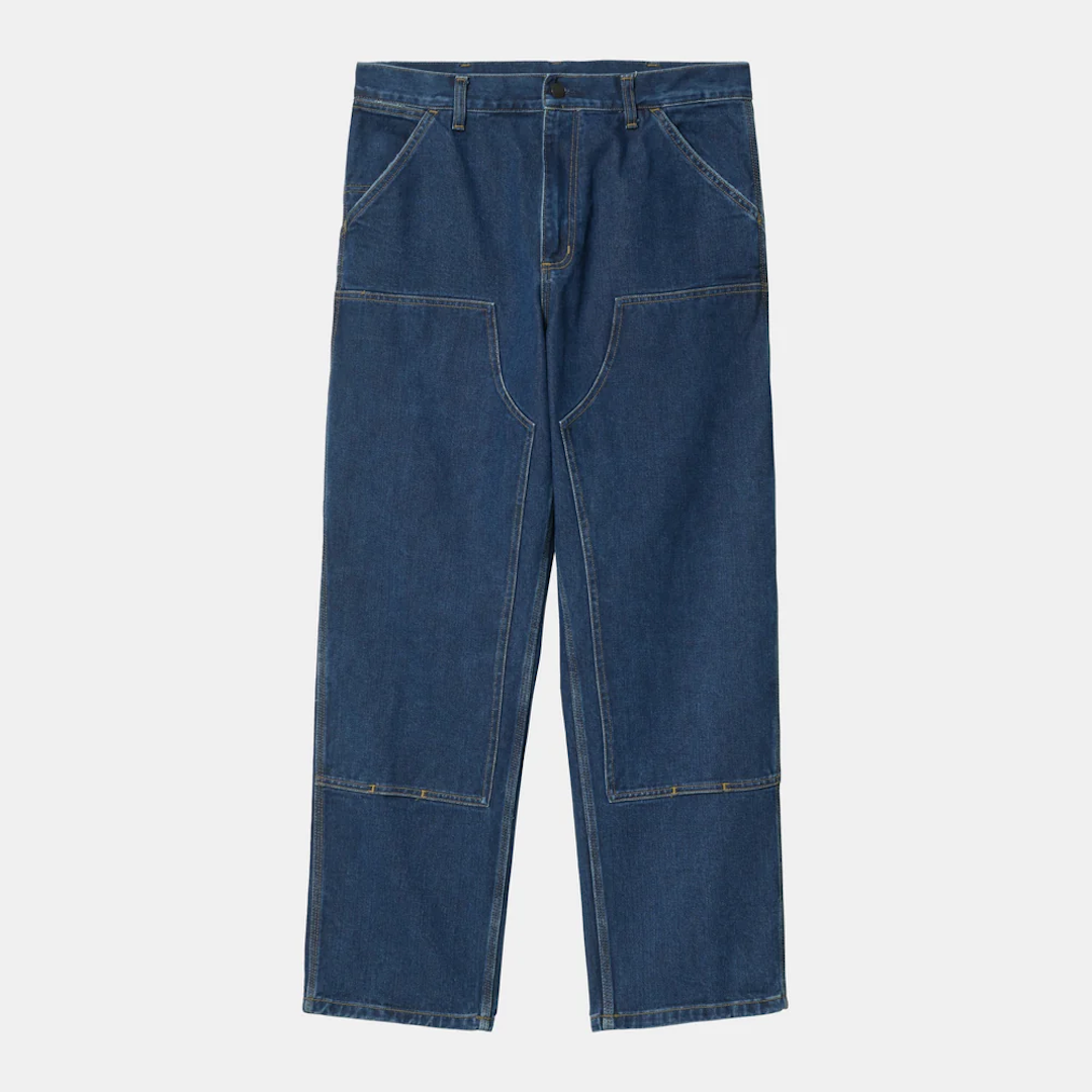 Carhartt WIP Double Knee Denim Pant Blue Stone Washed