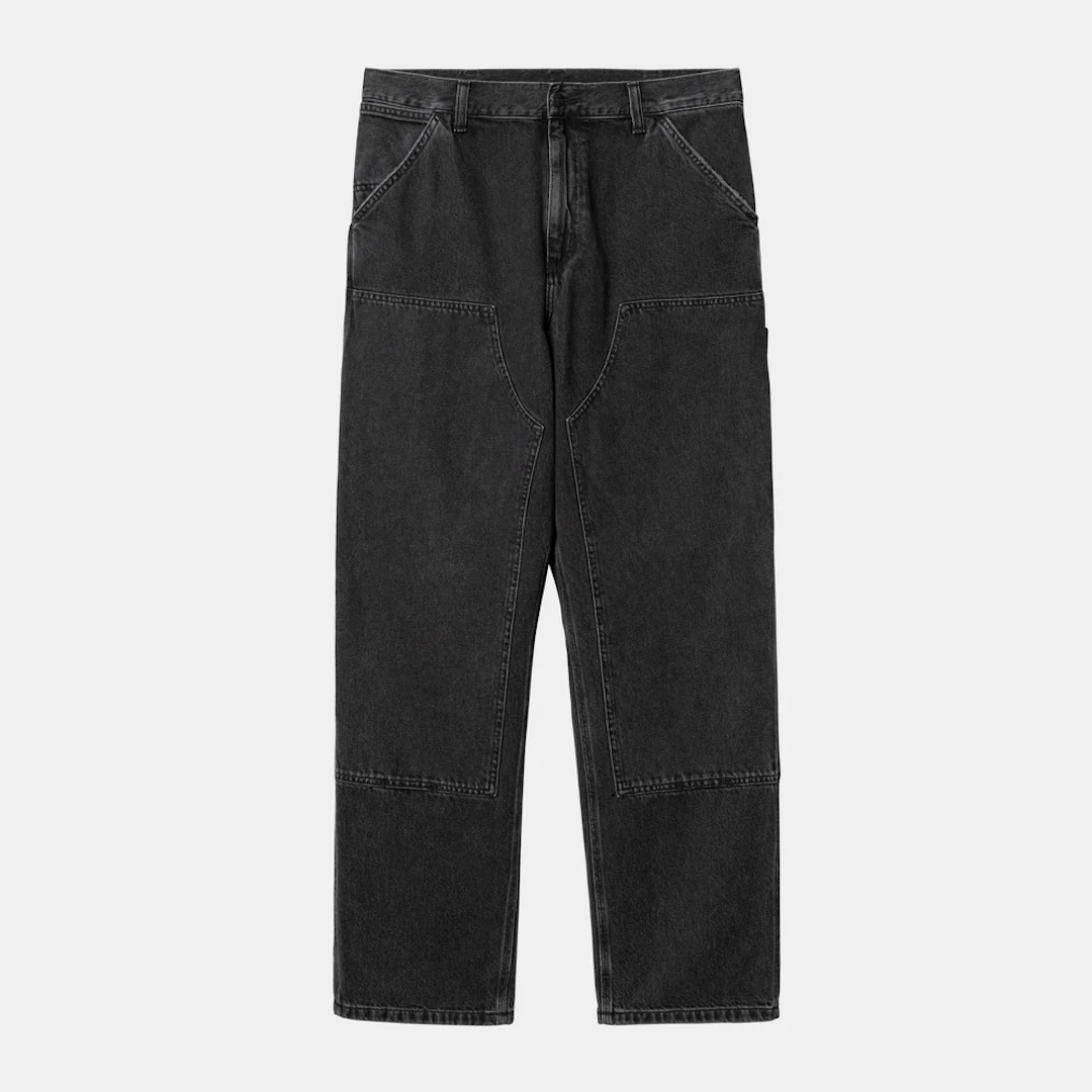 Carhartt WIP Double Knee Denim Pant Black Stone Washed