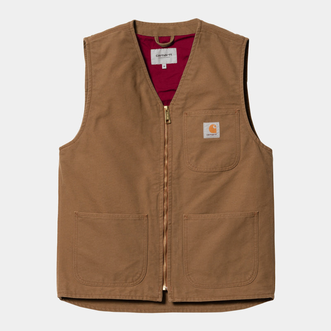 Carhartt WIP Arbor Vest Hamilton Brown Rinsed