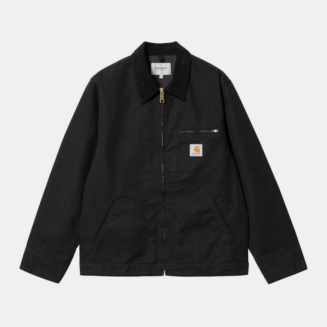 Carhartt WIP Detroit Jacket Black + Black Rinsed