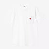 Carhartt WIP Pocket Heart T-Shirt White + Red