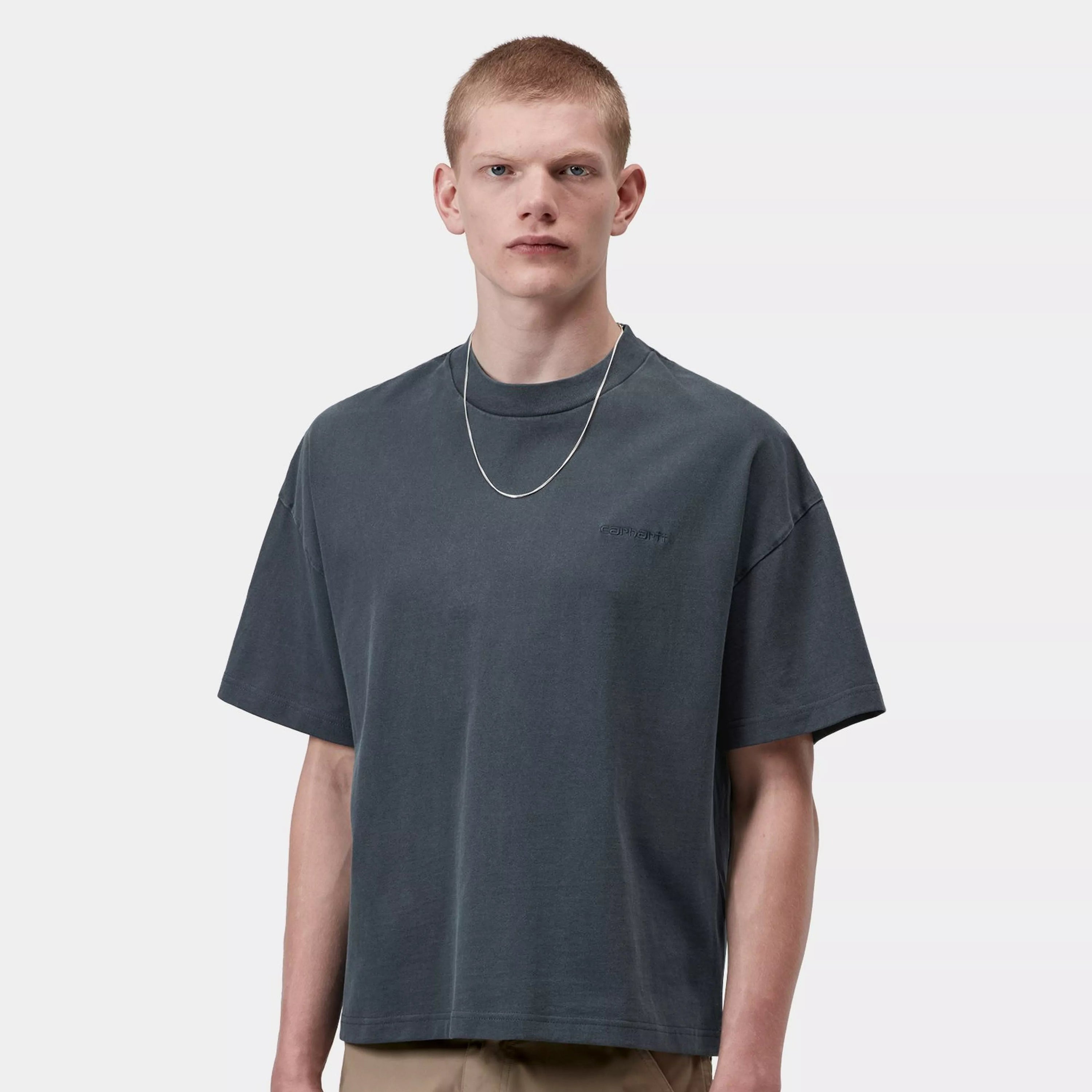Carhartt WIP Benton T-Shirt Carbon Garment Dyed