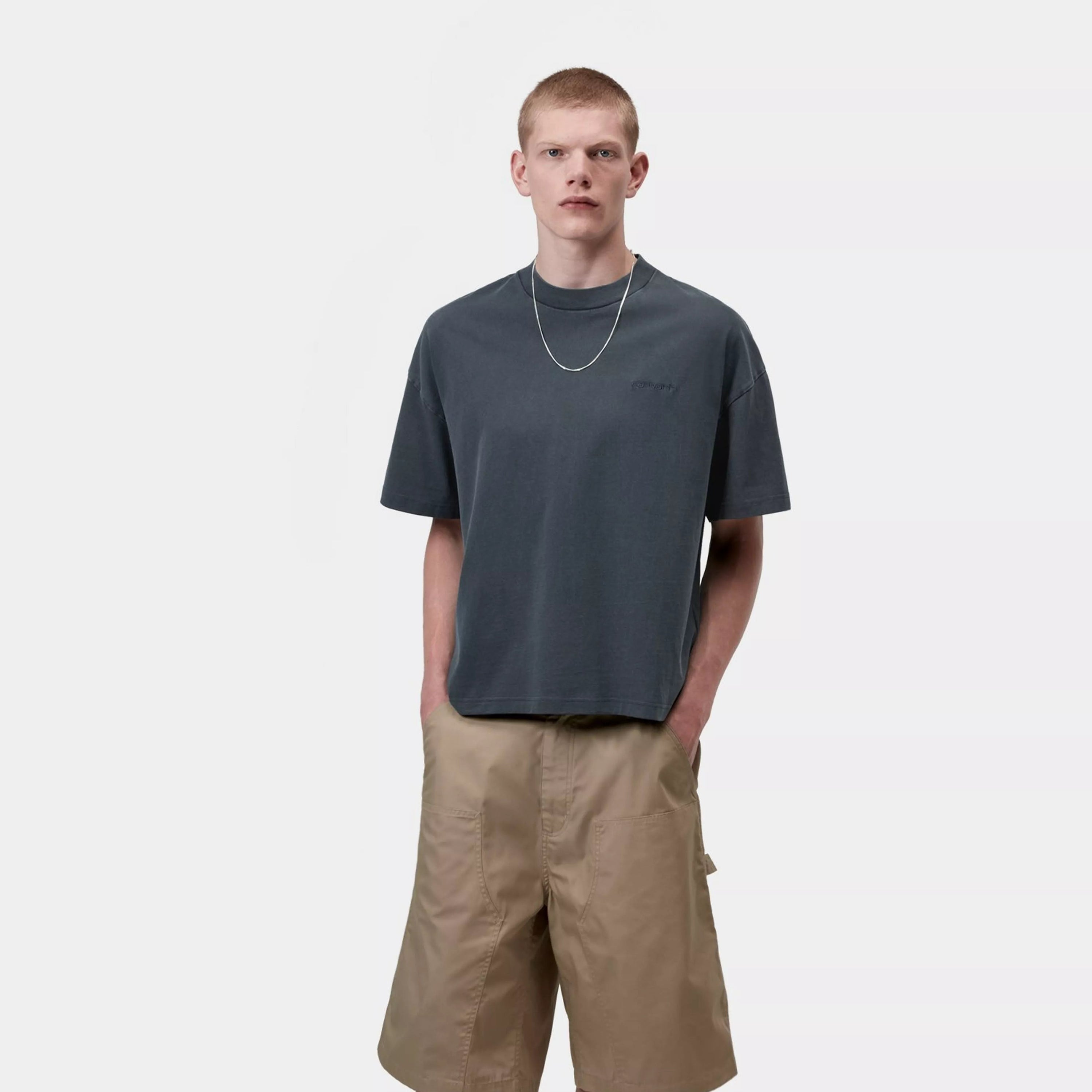 Carhartt WIP Benton T-Shirt Carbon Garment Dyed