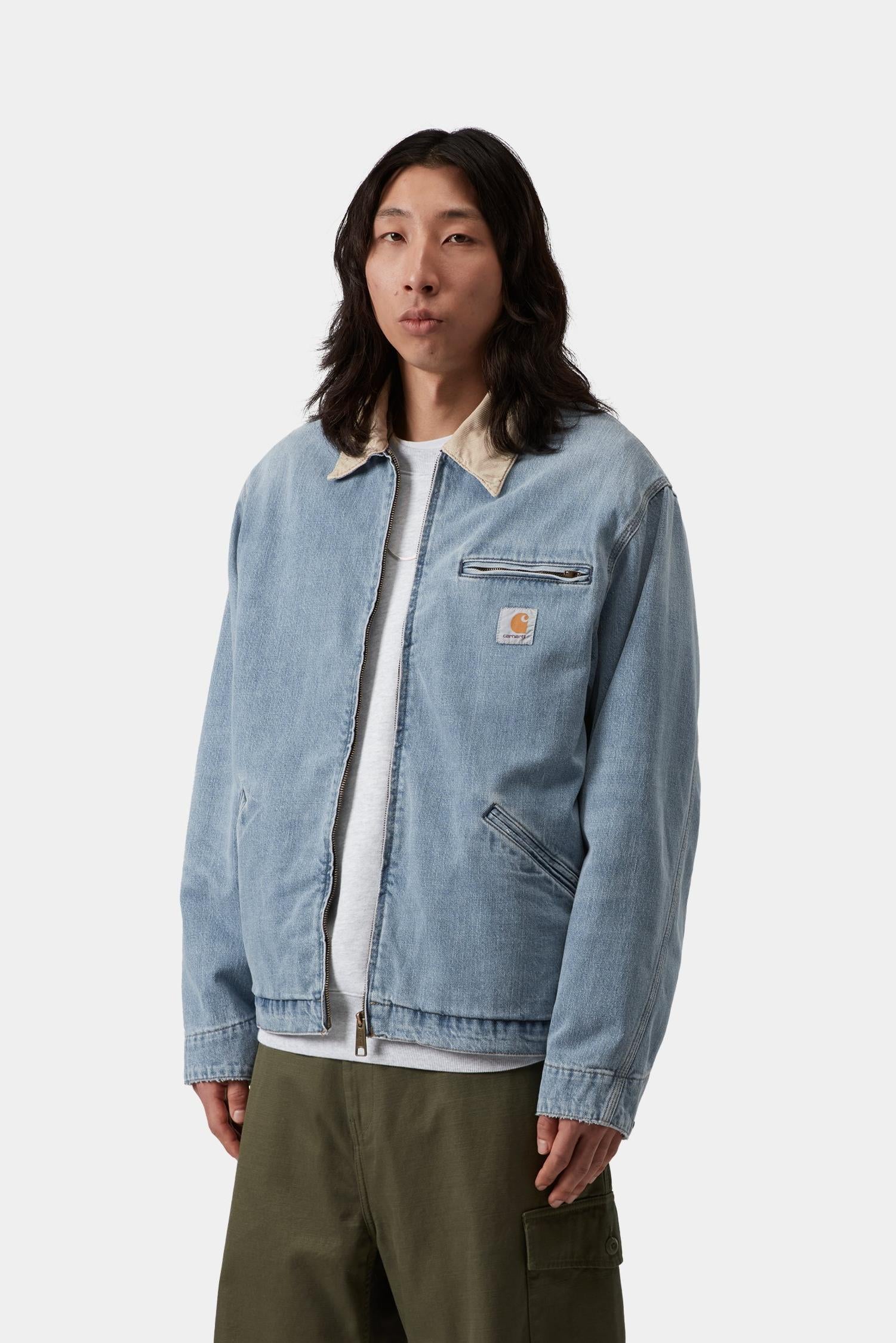 Carhartt WIP OG Detroit Jacket Blue + Dusty H Brown