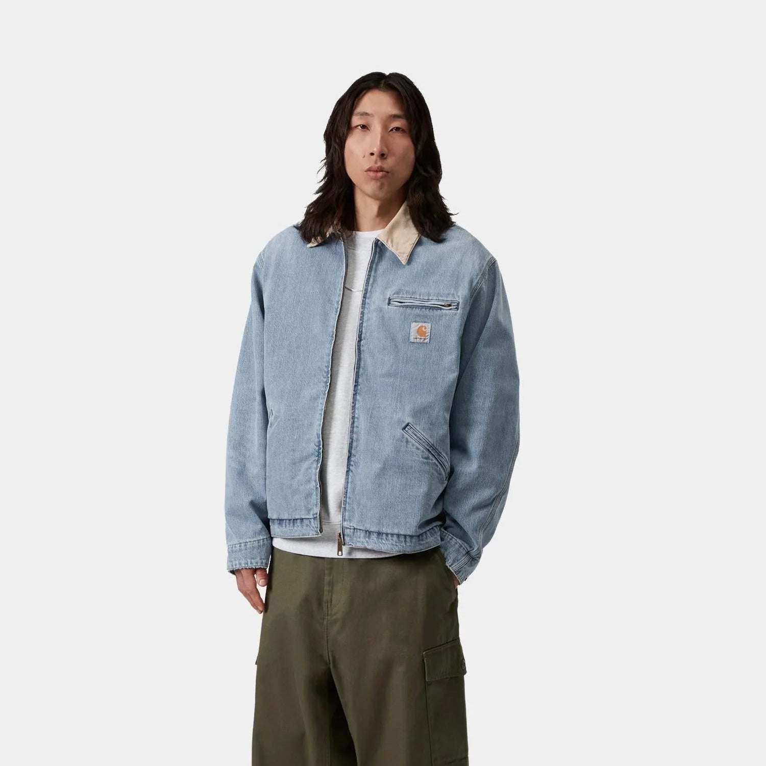Carhartt WIP OG Detroit Jacket Blue + Dusty H Brown