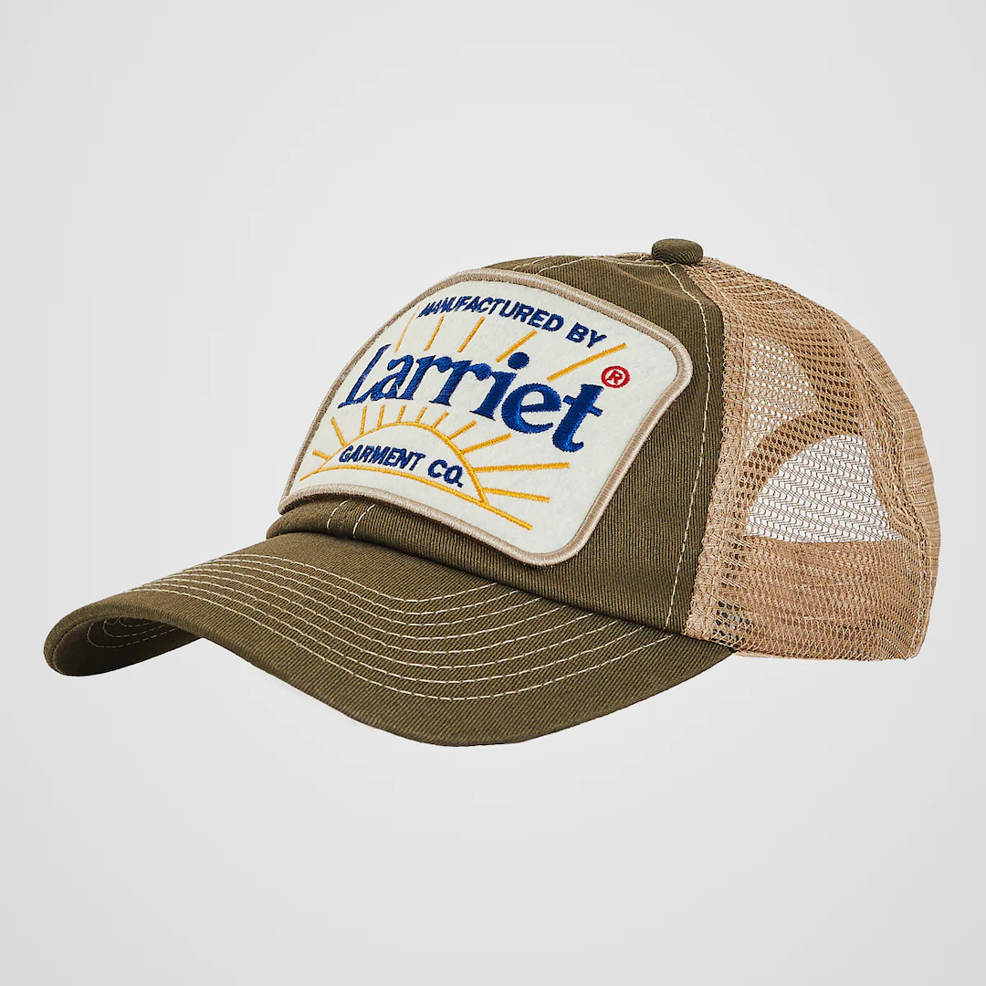 Larriet Trucker Cap Olive + Khaki