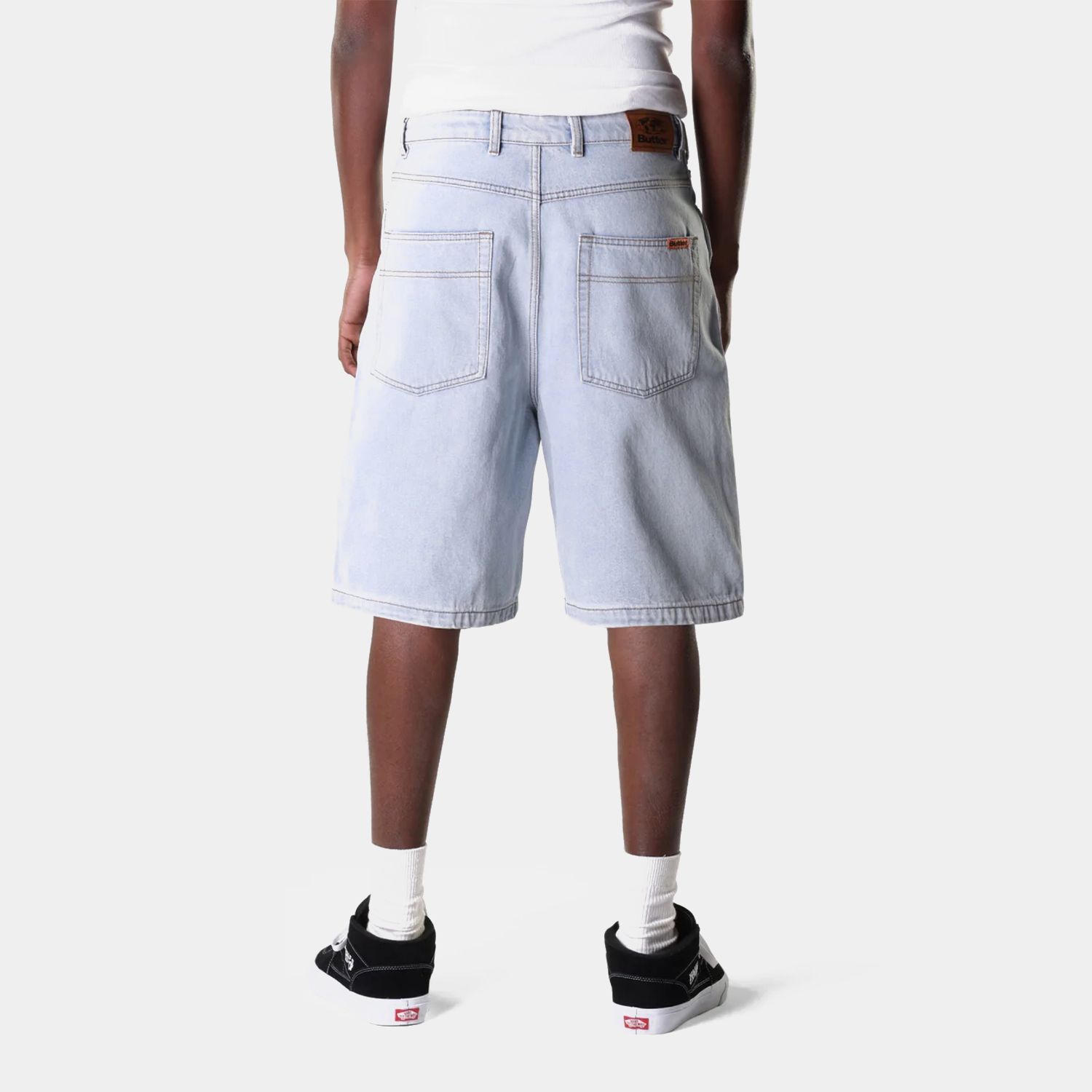 Butter Goods Baggy Denim Shorts Light Blue