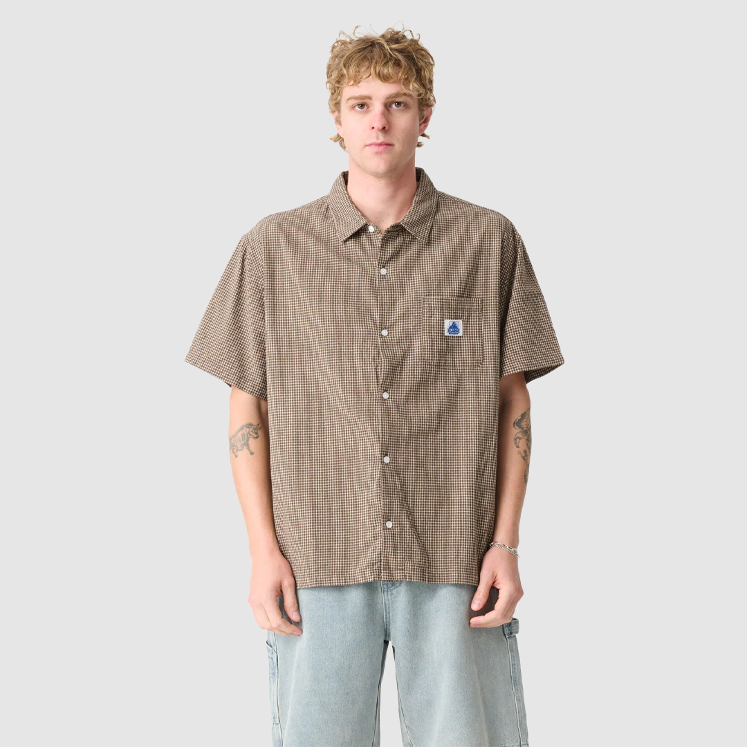 XLARGE Liam SS Shirt Brown
