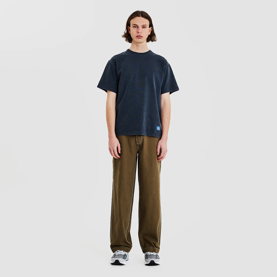 Larriet Carpenter Pant Olive W/ White