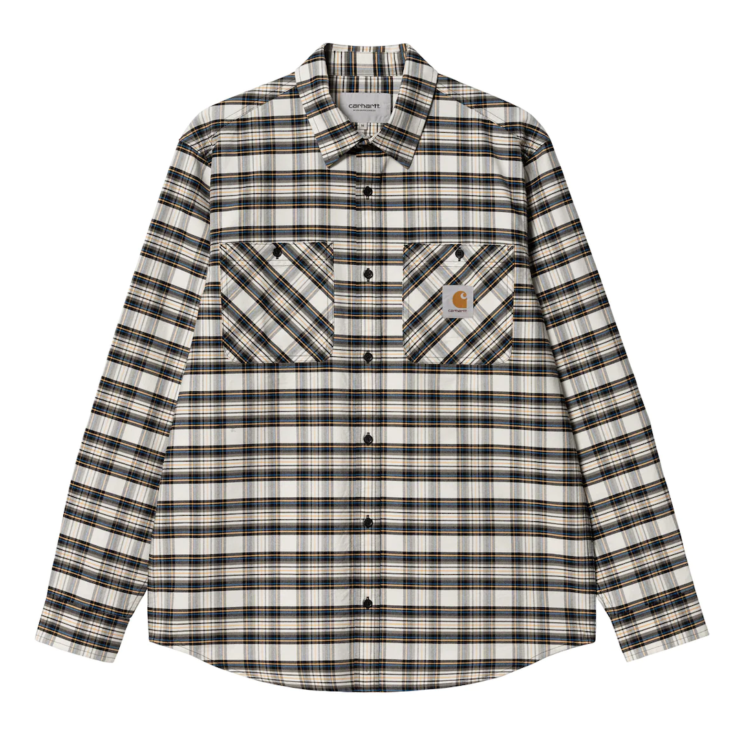 Carhartt WIP Solander Long Sleeve Check Shirt Wax
