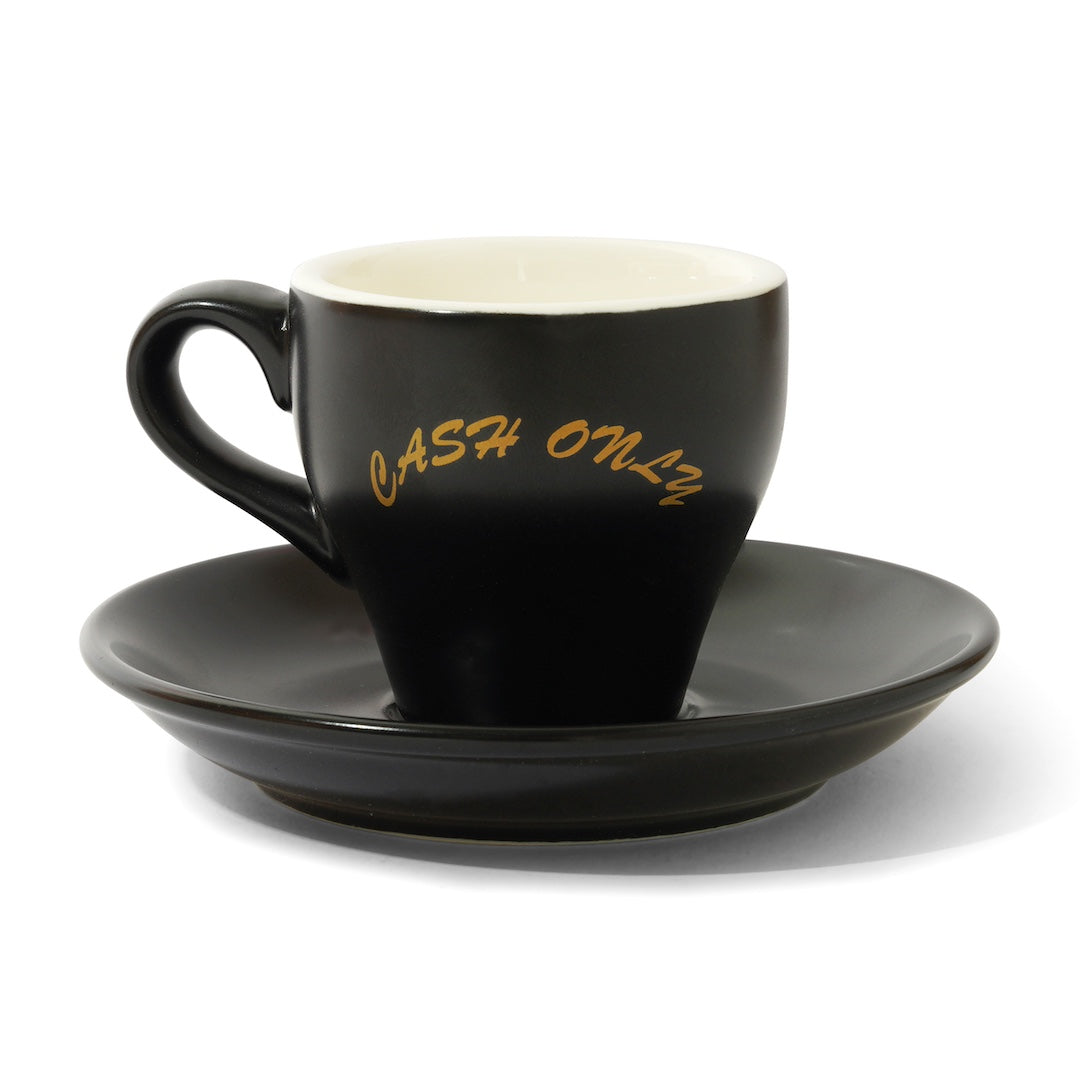 Cash Only Logo Espresso Mug Set Black