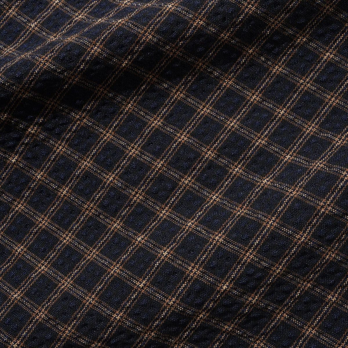 Butter Loose Shorts Brown Seersucker Plaid