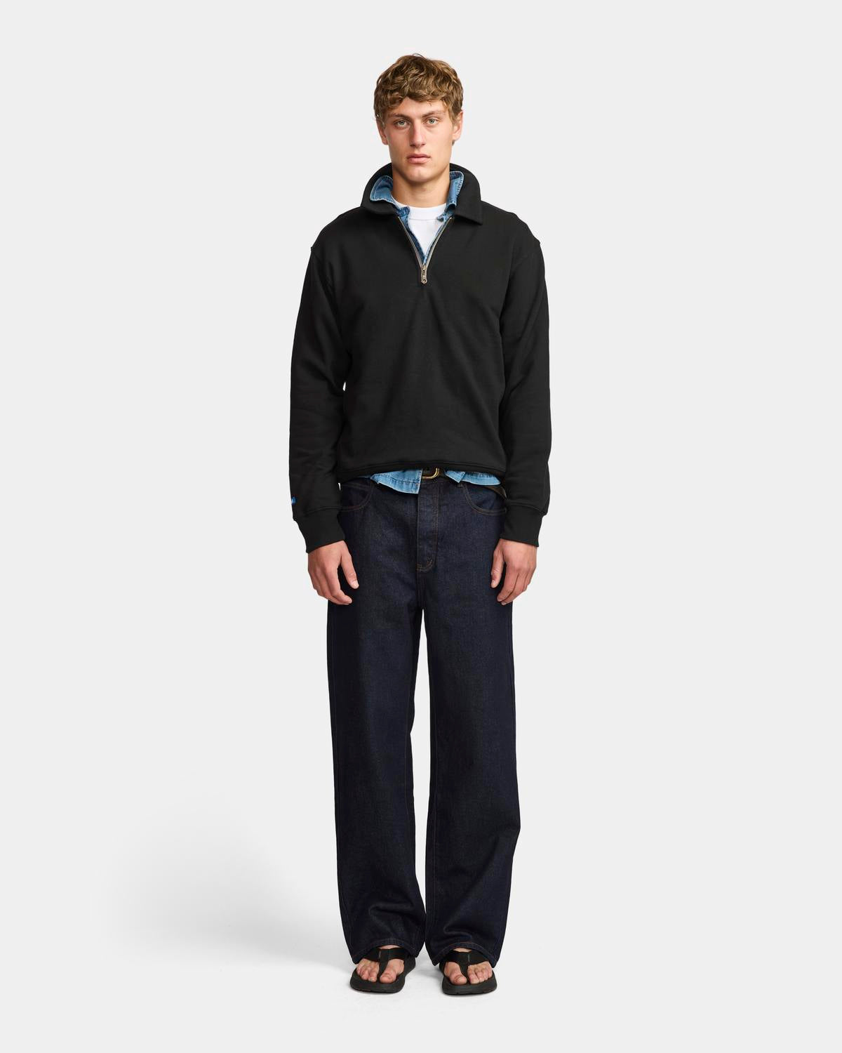 Larriet Maus 1/4 Zip Fleece Black