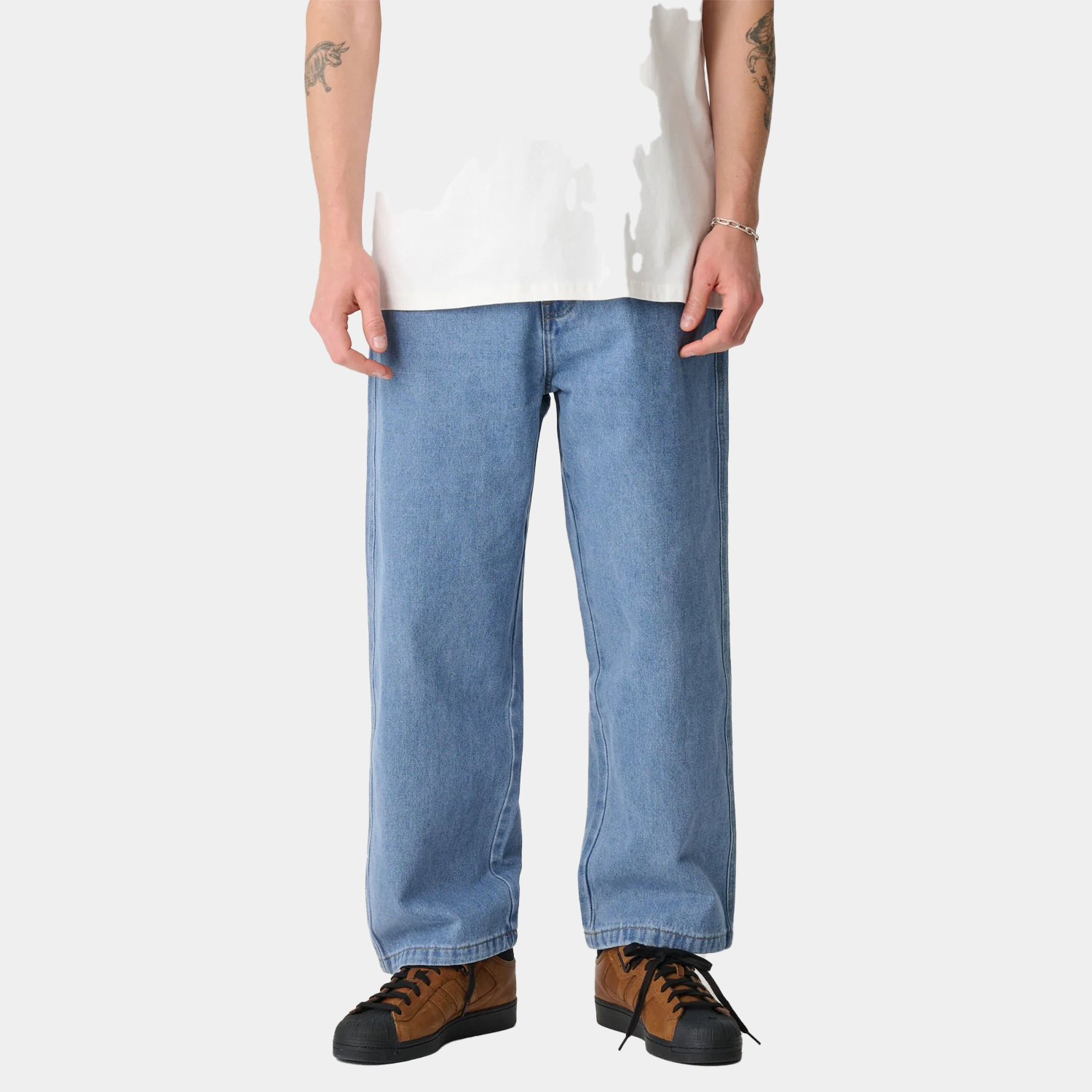 XLARGE Bull Denim 91 Pant Mid Blue