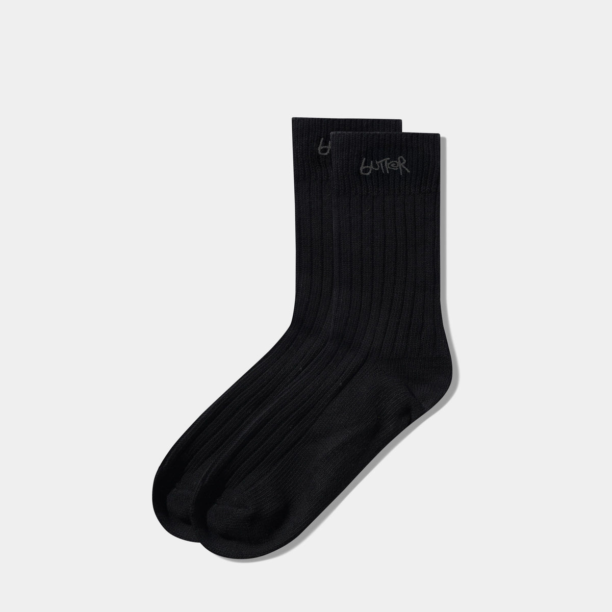 Butter Mid-Cut Socks Black