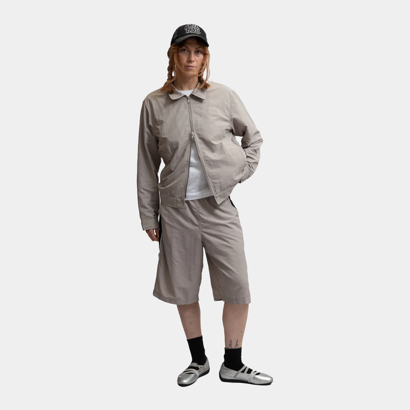 Hoddle Nylon Bermuda Shorts Grey