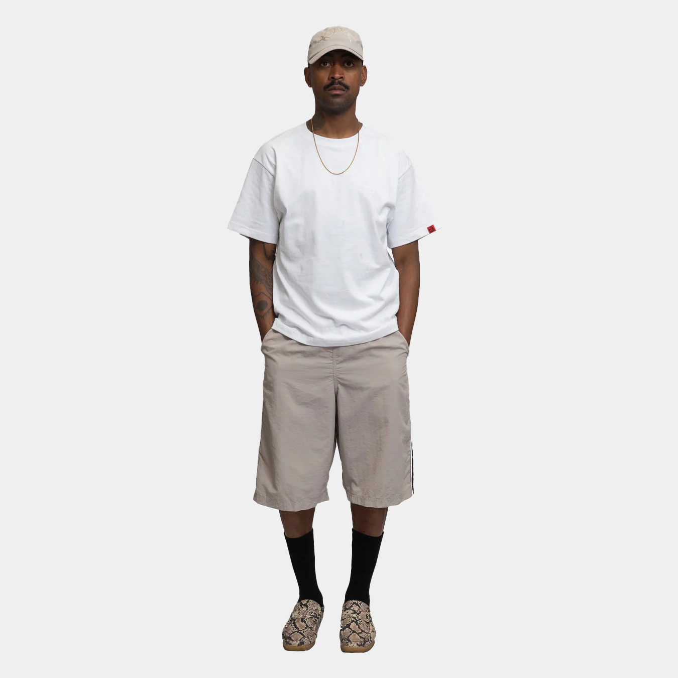 Hoddle Nylon Bermuda Shorts Grey