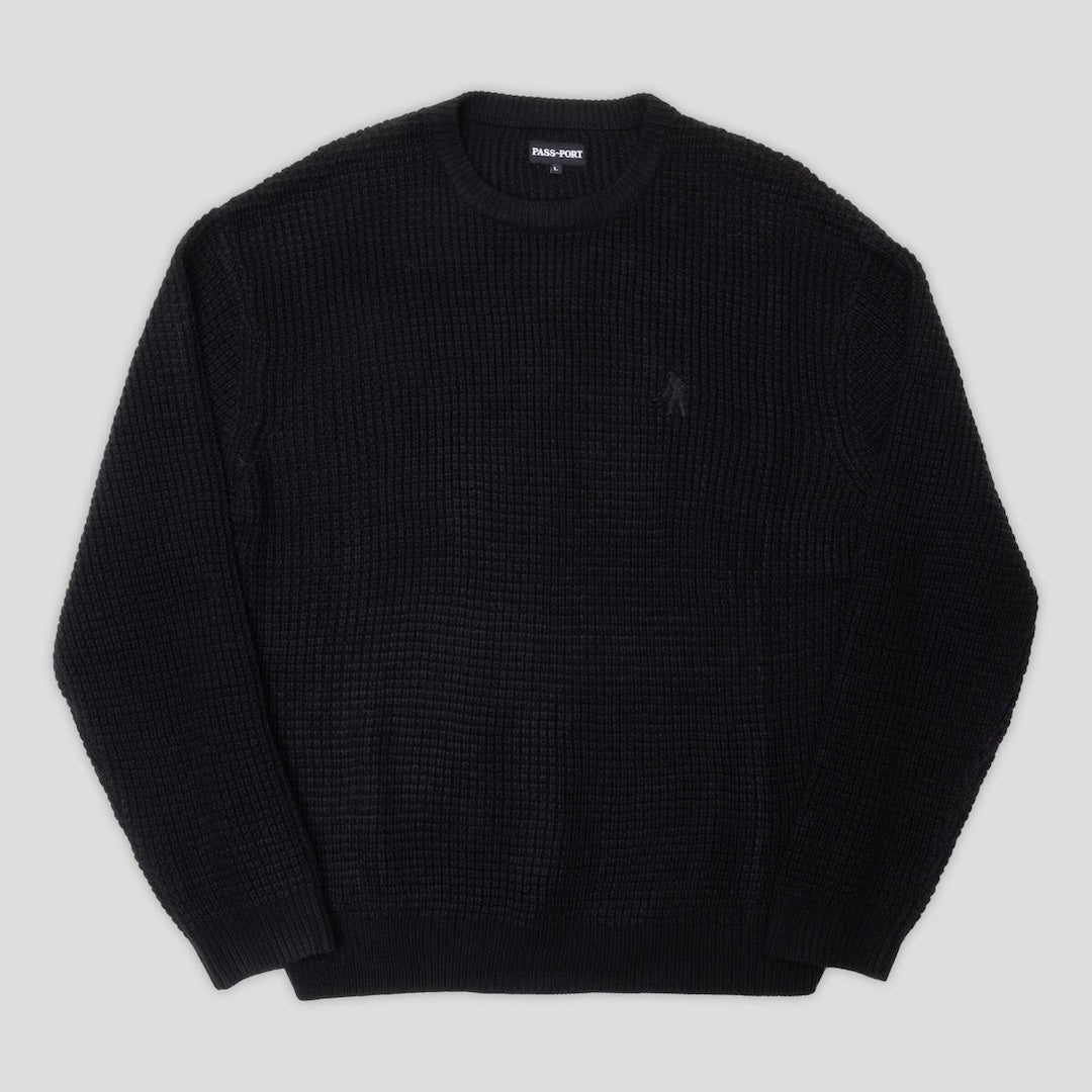 PassPort Organic Waffle Knit Sweater Black