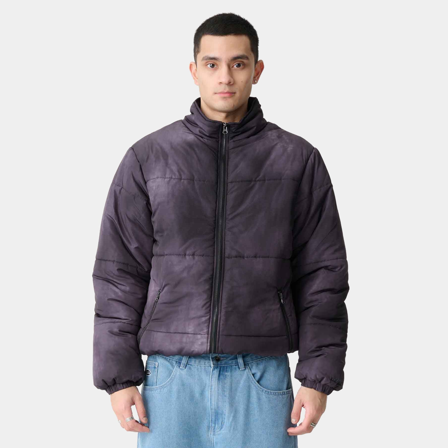 Xlarge Wave Dye Puffa Overdyed Black