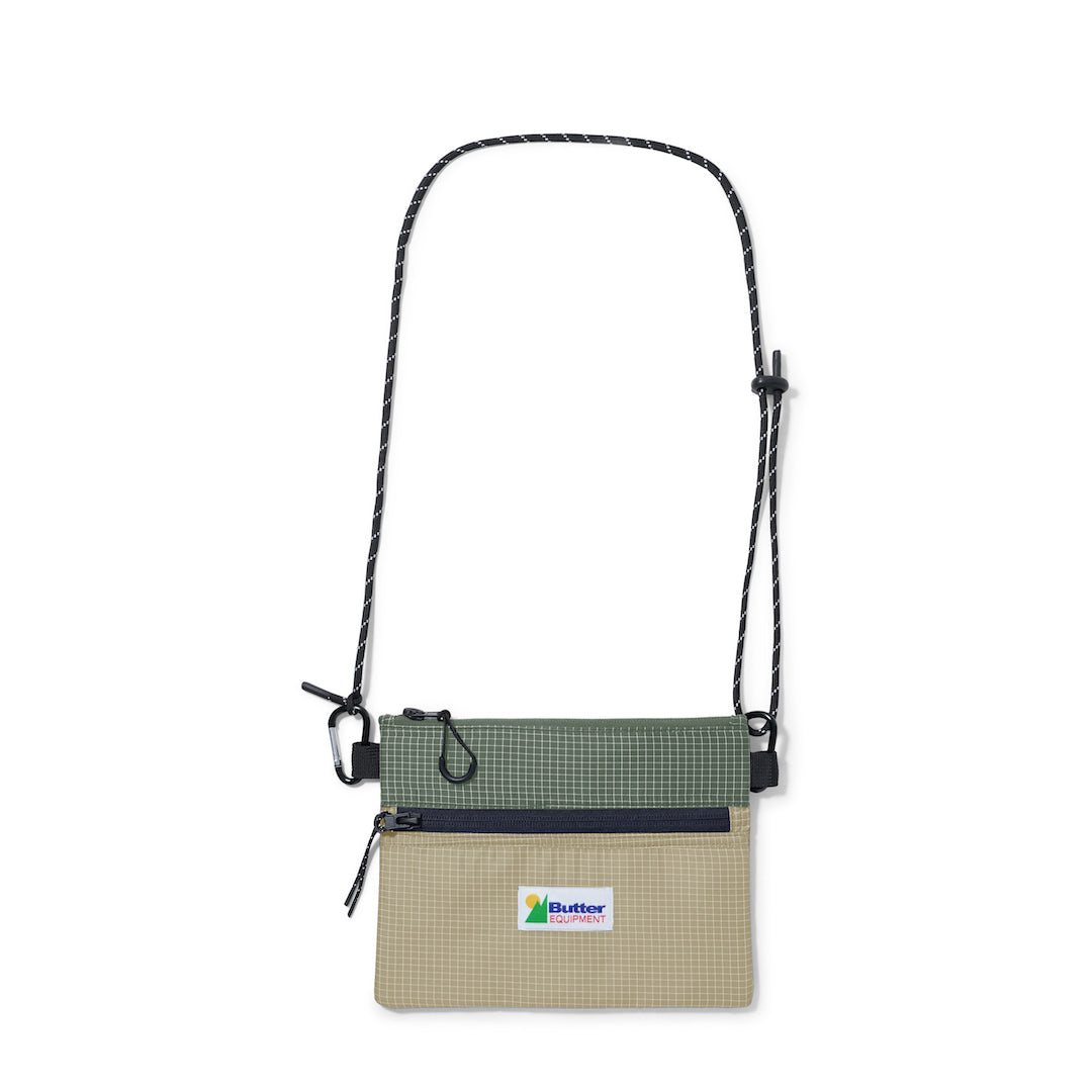 Butter Goods Paneled Ripstop Side Bag Army + Khaki
